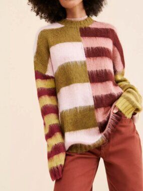 The Ragged Priest Wander Oversized Stripe Knit Sweater